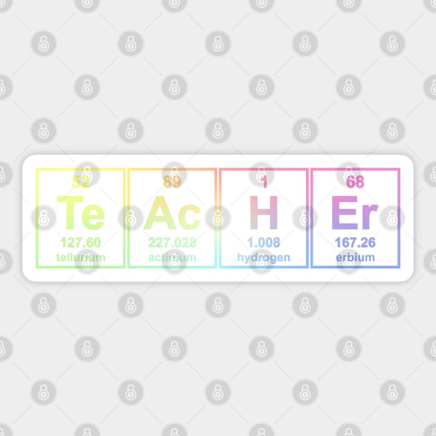 Science Teacher Chemical Elements Sticker by ScienceCorner